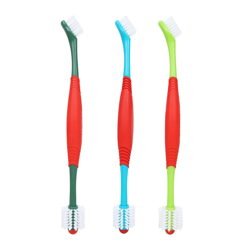 360 Degree Double Sided Dog Teeth Cleaning Tool  Pet Toothbrush Dog Oral Care Brushes