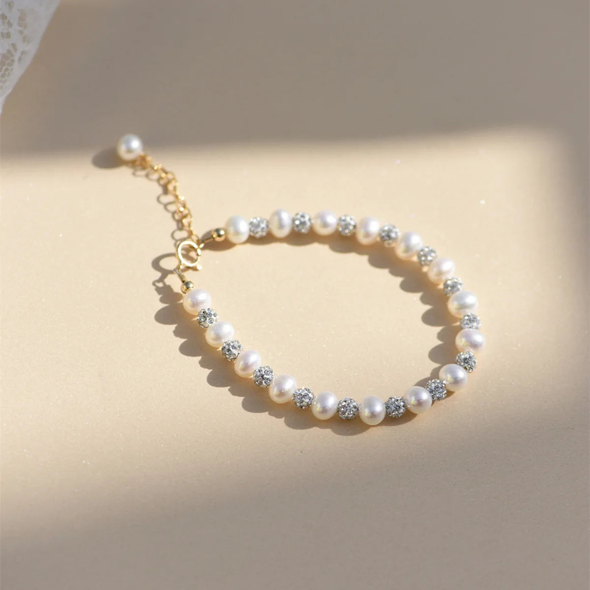 Popular Design Fashion Charm Sterling Silver Baroque Bracelet 925 Pearl Bracelet for Women Girls Jewelry