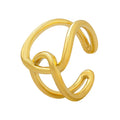 Ready Stock Wholesale Minimalism Design Gold Plated Stainless Steel Tarnish Free Ring for Women Gift