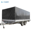 Litong Tear Resistant Waterproof Heavy Duty Tarp Grey Color Tarpaulin for Truck Cover