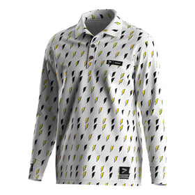 Latest Sublimation Casual Tshirt Men'S Striped Collar Long Sleeves Mens Cool Quick Dry Shirt Golf Polo Shirts Curved Hem