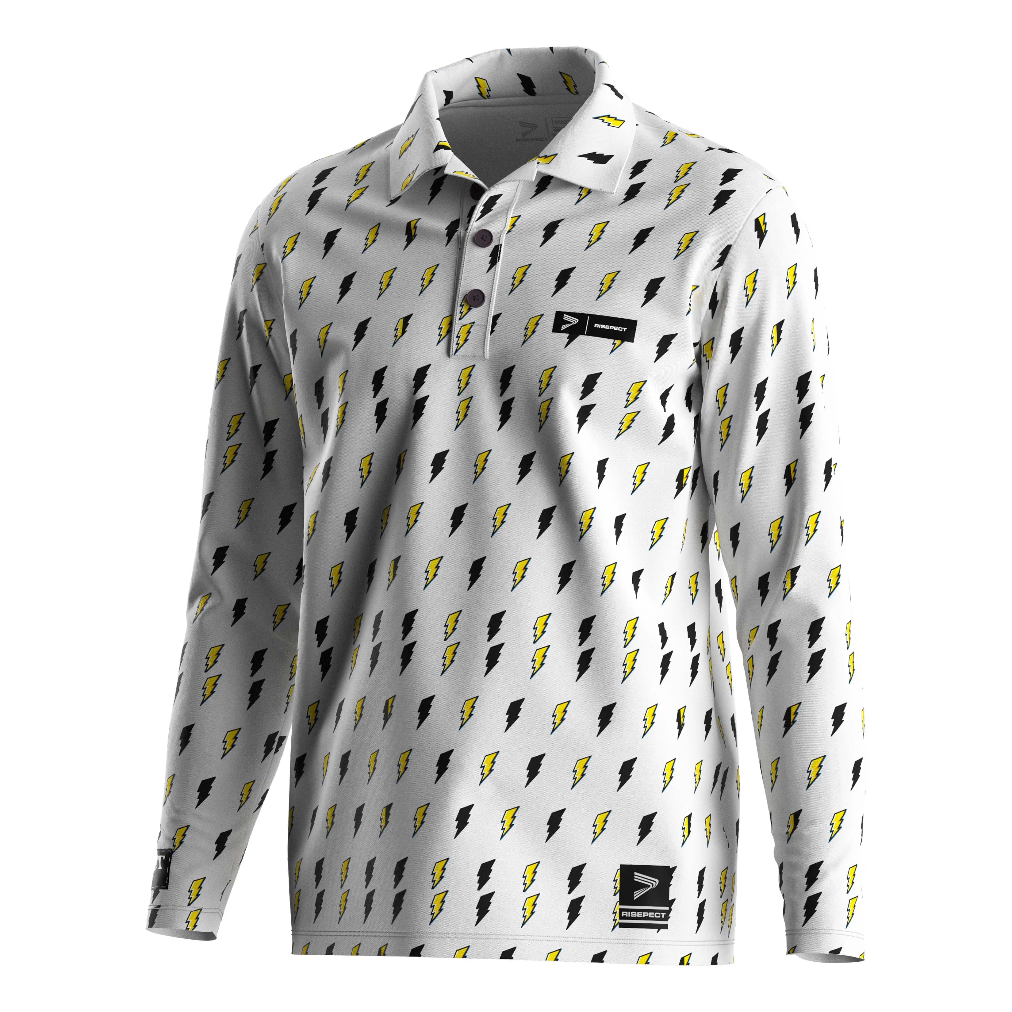 Latest Sublimation Casual Tshirt Men'S Striped Collar Long Sleeves Mens Cool Quick Dry Shirt Golf Polo Shirts Curved Hem