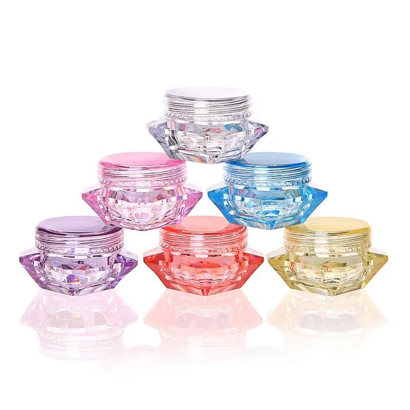 Lz Pack 100pcs Hot Sale Diamond Shape Mini 3g 5g Eye Cream Bottle Cosmetic Cream Jar Containers for Lip Scrub