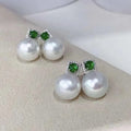 E1278  10-11mm DIY Natural Freshwater Pearl Charm Earrings Mounting Accessory 925 Sterling Silver Gold Plated  Jewelry for Women