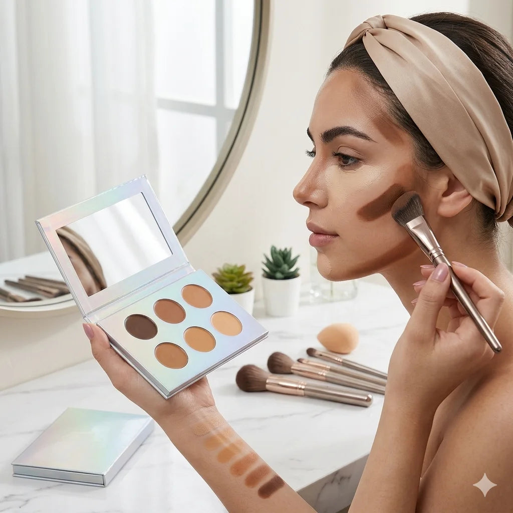 6 Colors Mineral High Definition Cream Concealer Palette Full Coverage Oil-Control Waterproof Soft Matte Finish Private Label