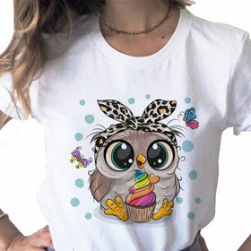 Custom Short Sleeve Printing Design T Shirt Women Camiseta Lilo Stitch Cartoon Kawaii Tshirt Fashion Clothes Harajuku T-Shirt