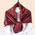 QL Wholesale Customized Fashion Jacquard Geometric Silk Satin Square Scarf Spring Wrap Headscarf Women Muslim Hijabs China