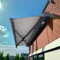 Balcony Folding Awning Modern Aluminum Alloy Electric Telescopic Full-frame Outdoor Awning Garden Courtyard