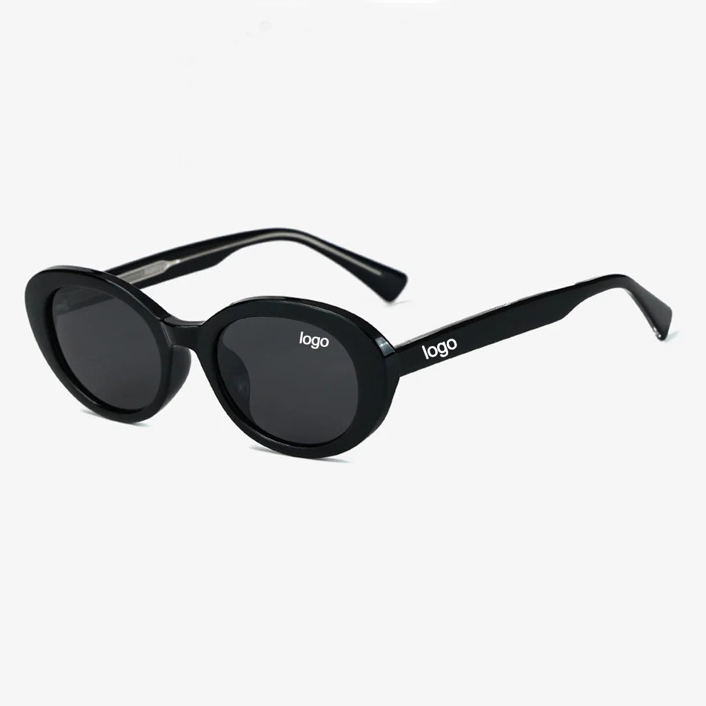 2025 Premium Vintage Sunglasses for Women Women Custom Logo Oval Custom Acetate Polarized Sunglasses