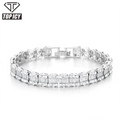 New Alloy Rhinestones Diamond Tennis Chain Men Women Hip Hop Jewelry Tennis Chain Bracelet Necklace