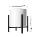 Modern Plant Stand Adjustable Planter Stand Metal Plant Holder Floor Flower Stand Display Rack for Indoor Outdoor Using