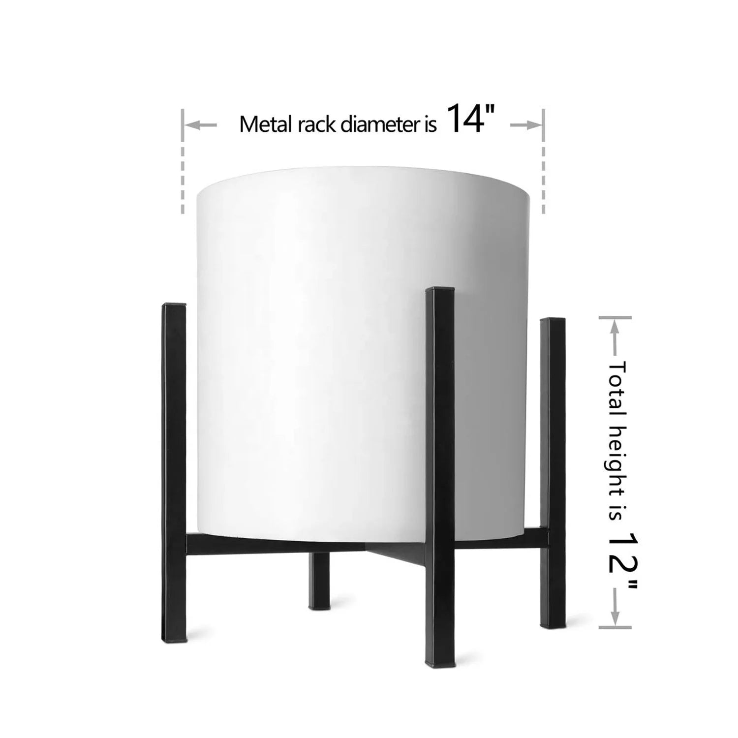 Modern Plant Stand Adjustable Planter Stand Metal Plant Holder Floor Flower Stand Display Rack for Indoor Outdoor Using
