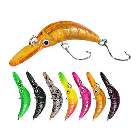 WEIHE 5cm 2.5g 7colors Hard Minnow Fishing Lure Artificial Bionic Swimbait with Inside Balls Single Hooks Casting Lures