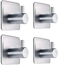 Heavy Duty Waterproof Stainless Steel Hanging Wall Hook Adhesive Coat Hat Towel Hanger Kitchen Bathroom Use Metal Clothing Rack