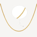 Minimalist Jewelry Set 925 Sterling Silver Bracelet Gold Plated Gold Vermeil Chain Flat Mesh Prime Chain Necklace