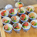 PVC Simulation Food Cover Rice Model Key Chain Bag Decoration Simulation Food Pendant