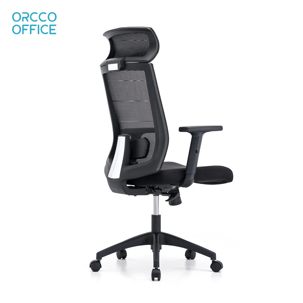Factory Direct Hot Sale Computer Task Desk Custom Swivel Wheels Adjustable Lumbar Headrest CEO Mesh Office Chairs