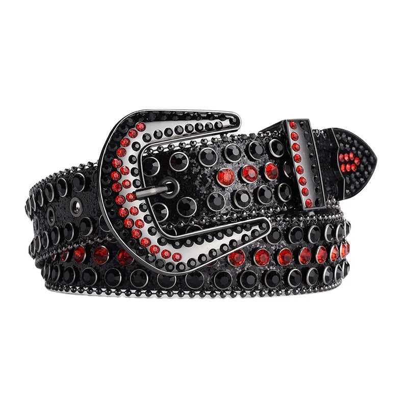 Wholesale Rhinestone Belt for Women Western Cowgirl Bling Studded Belt Sparkly Sequin Diamond Belts for Jeans