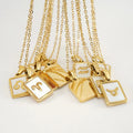 12 Zodiac Necklace Simple Shell Pendant 18K Gold PVD Stainless Steel Hip Hop Third Party Certified Link Chain Gifts Women