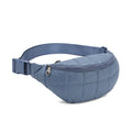 SG0288 2023 New Autumn and Winter Diamond Shape Solid Color Outdoor Running Sports Waist Bag Down Nylon Waist Bag Custom logo