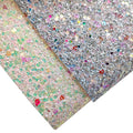 Small Circle Piece Decoration Shiny Multicolored Glitter Leather Fabric Twill Backing for Shoes Bags Bows and Crafts