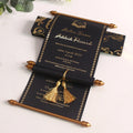 Indian Style Scroll Set Scroll Cards With Plastic Stick and Foiling Stamping Paper Box