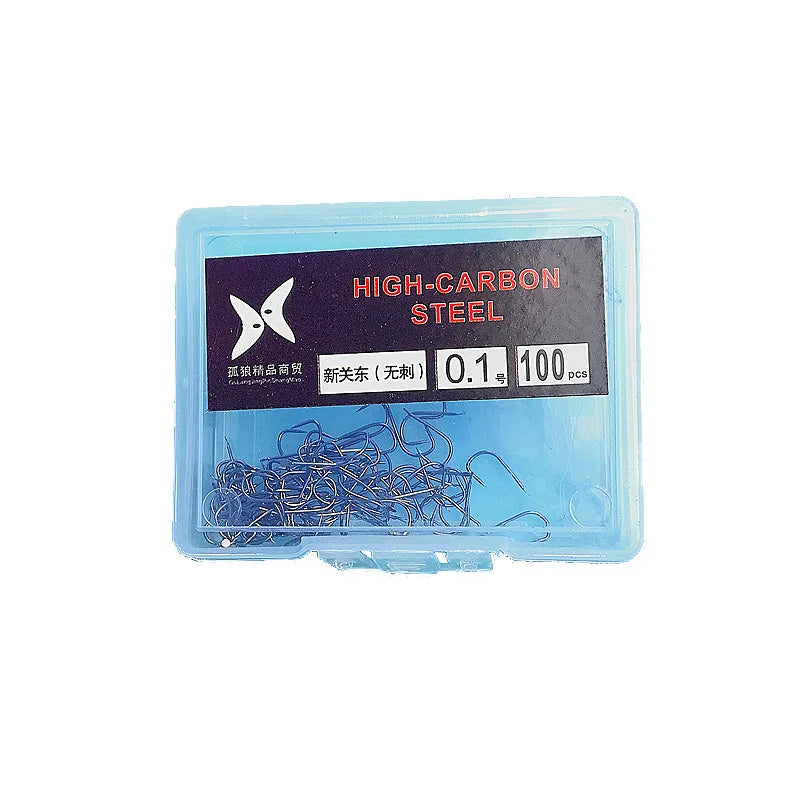 Gulang 100pcs/box Size 0.1#-5# Fishing Hook No Barbed for Carp Pesca Fish Hooks Fishing Tackle