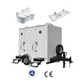 DOT Portable Shower Restroom Toilet Trailer for Park Use with Anti-slip Aluminum Flooring