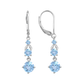 Hot Sale French Lock Earrings Sterling 925 Silver Drop Earrings Crystal Natural Stone Earrings