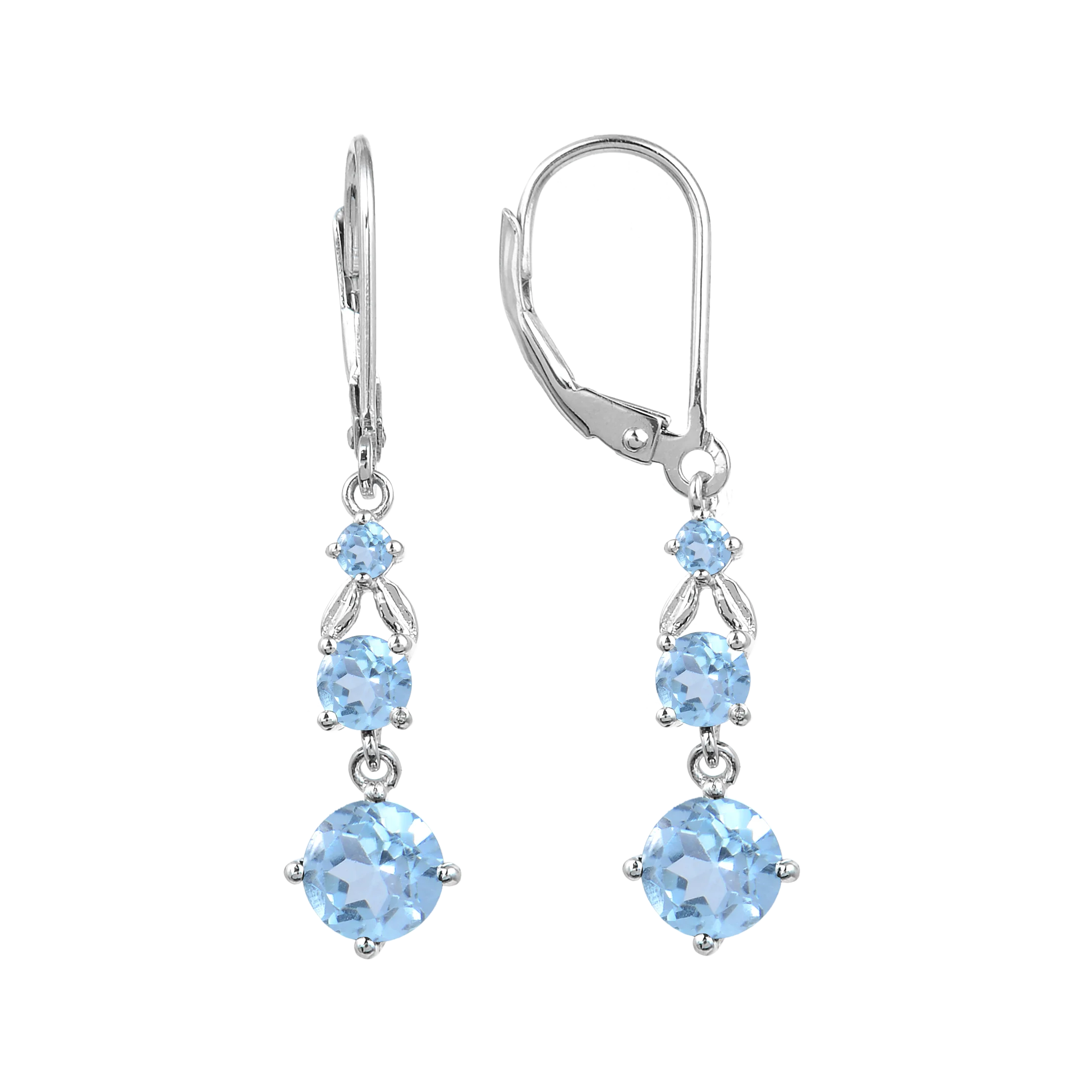 Hot Sale French Lock Earrings Sterling 925 Silver Drop Earrings Crystal Natural Stone Earrings