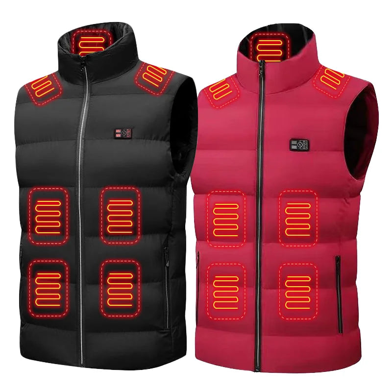 Unisex Casual Winter Thermal Heating Vest New Custom Lightweight Jacket with Zipper Closure for Outdoor Use Wholesale Ready