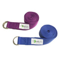 Custom Solid Color Cotton Yoga Stretch Strap with D-ring Buckle for Fitness Yoga & Pilates