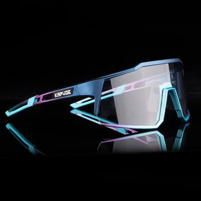 Photochromic Riding Cycling Sunglasses Men Women Sports Mtb Mountain Bike Bicycle Glasses Cycling Sun Glasses Eyewear One Lens