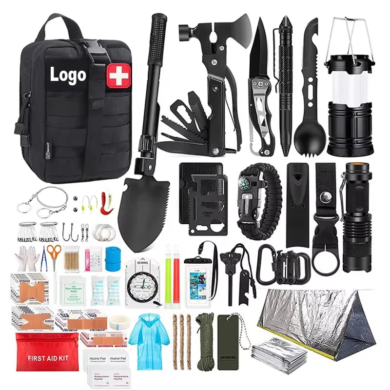 Outdoor Survival Equipment and Sports Bag for Climbing & Hiking First Aid Kit & Emergency Survival Set MegaBDM
