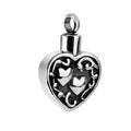 Religious Hearts Cremation Urn Necklace Memorial Pendant Stainless Steel Heart Keepsake Jewel Ash Holder Urn Jar Holder Locket