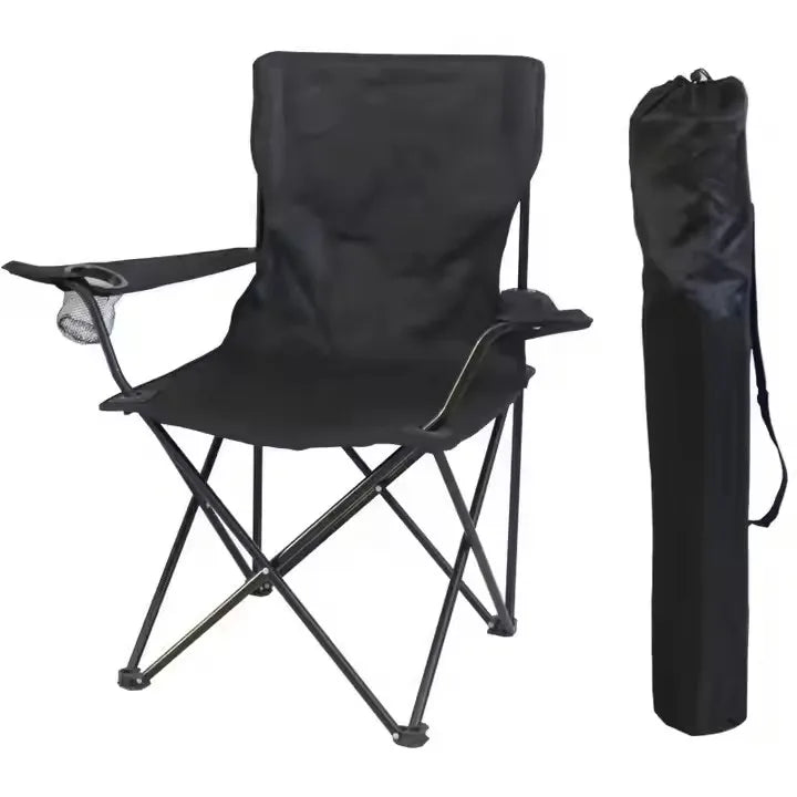 JSJM Foldable Metal Camping Chair with Carry Bag Modern Design 150kg Capacity Outdoor Furniture