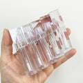Hot Selling Transparent Lip Gloss Packaging Petg Round square Hexagon Full clear 7.8ml 5ml 4ml Lip Gloss Tube