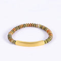 Essential Oil Volcanic Lava Healing Natural Tiger Eye Stone Anxiety Engraved Bracelet for Men Women