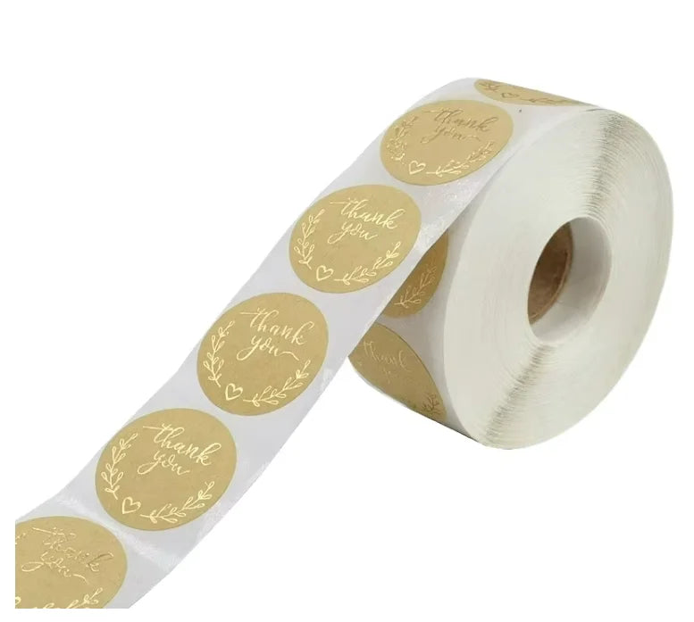 Personalised Waterproof Gold Foil Round Label Stickers Business Vinyl Product Logo for Skin Care and Lipstick Packaging