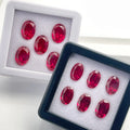 Lab  Ruby Gemstones 3*4mm to 15*20mm Oval Cut Lab Grown Ruby Loose Stones for Rings Earrings Pendant Necklace Making