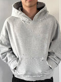 Custom Distressed Hoodie Cotton Luxury Mens Distressed Vintage Acid Wash Hoodie Mens Distressed Hoodie