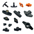 Matte Finish M4 M5 M6 M8 M10 M12 Black Female Knuckle PP Plastic T Wing T-Handle Nuts Knob Threads Thumb Screws Tighten Knob