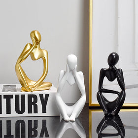 Modern Minimalist Thinker Light Luxury Decorations Mini Abstract Human Sculpture Arts Home Desktop Special Gifts Resin Crafts