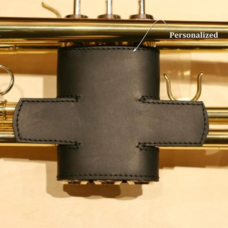 Personalized Leather Trumpet Cover Durable Valve Protector Holder Perform Trumpet Holder