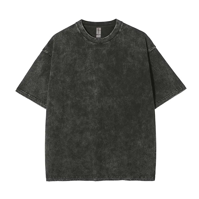 Men's Clothes T-shirtS Custom Logo Acid Wash T-shirt 100% Cotton Unisex T-shirtS Oversized Vintage T Shirts for Men