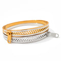 Women 18K PVD Gold Plated Stainless Steel Zipper Bangle Bracelet With Full Zircon Personalized Fashion Jewelry Bangles
