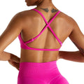 Custom Padded Seamless Female Underwear Scoop Neck Open Back Yoga Bra Sports Push up Sexy Bras Gym Running Women's Crop Tops