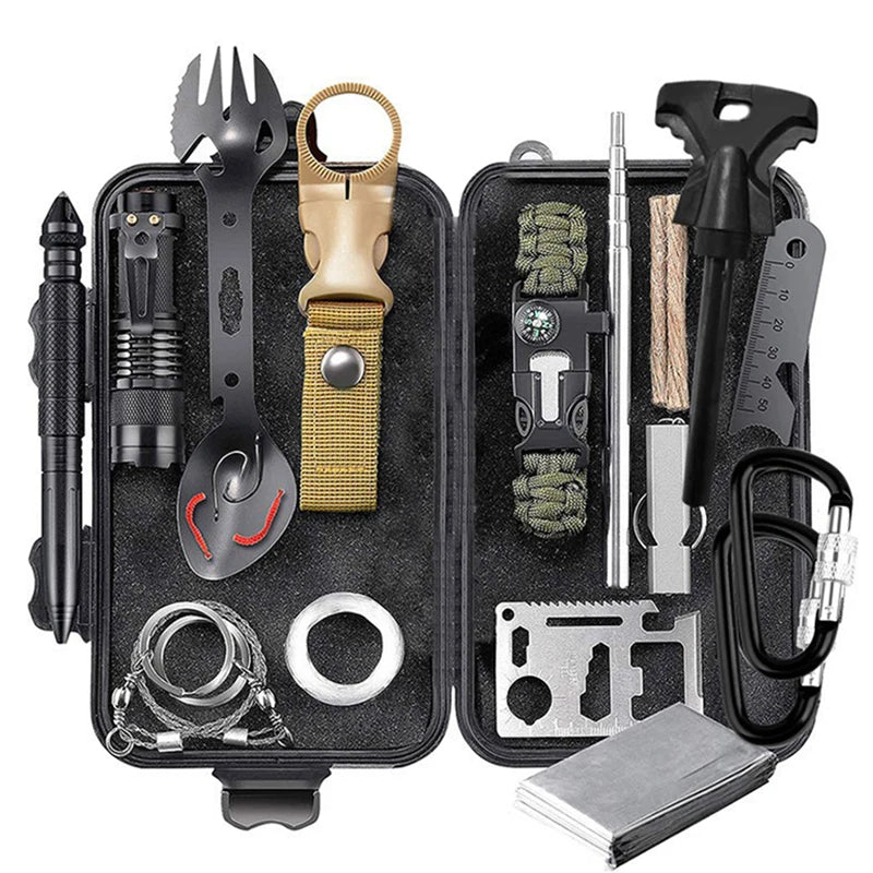 Outdoor Travel Camping Hiking Emergency Survival First Aid Kit SOS Mini Survival Equipment Tools Tactical Survival Kit Set