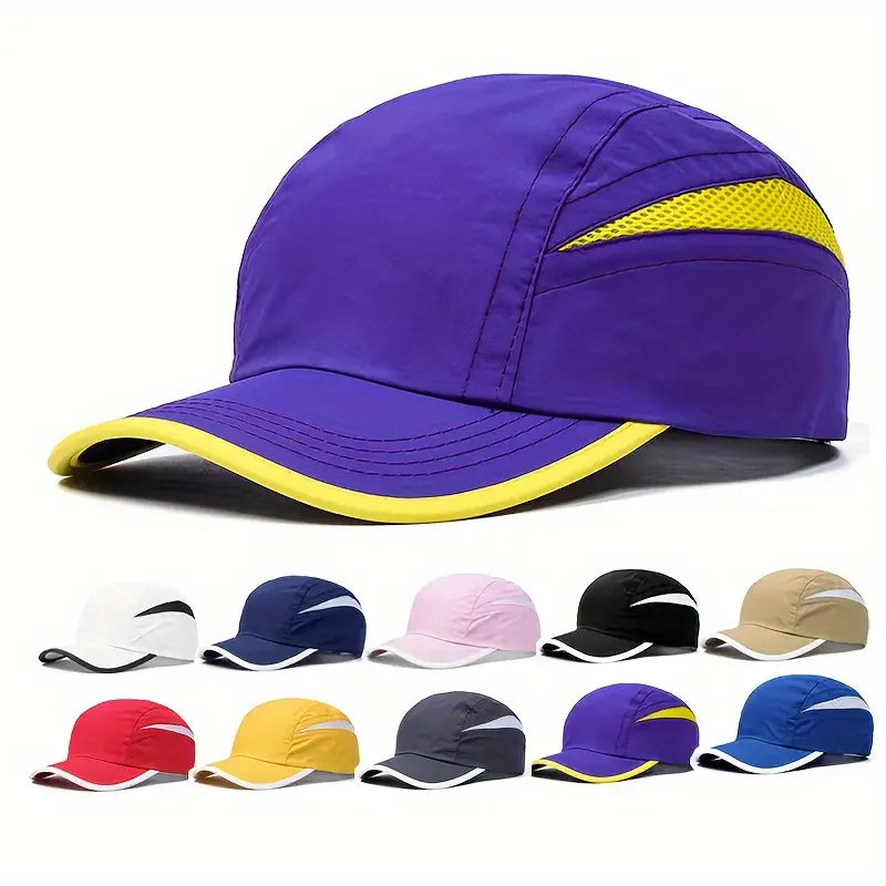Unisex Lightweight Adjustable Cooling Sports Baseball Cap Wholesale Custom Logo Summer Running Sun Hat 100% Polyester