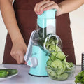 Hand-Cranked Multifunctional Drum Cutter Slicing Machine PP Plastic Metal Steel Food Processor Fruit Vegetable Manual Operation
